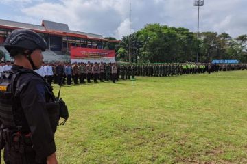Ribuan personel gelar pasukan pengamanan Presiden Jokowi di Tabalong
