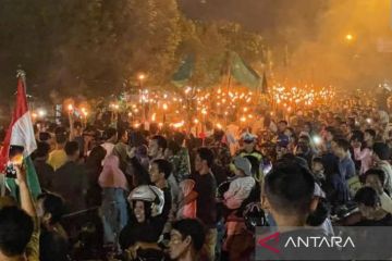 Ribuan warga OKU Sumsel adakan pawai obor sambut Ramadhan 1444 H