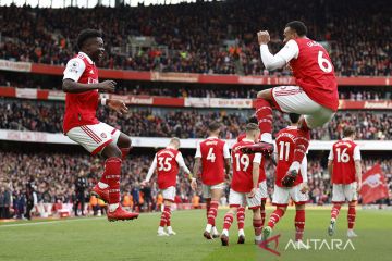 Bukayo Saka cetak dua gol, Arsenal hajar Crystal Palace 4-1