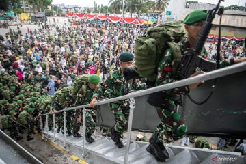 Pemberangkatan Satgas Pamtas RI-Papua Nugini