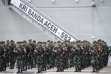 Pemberangkatan Satgas Pamtas RI-Papua Nugini