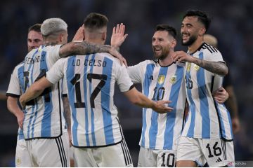 Lionel Messi cetak trigol, Argentina bantai Curacao 7-0