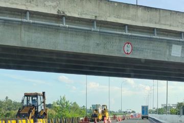 Kondisi Jalan tol ruas Sumsel-Lampung jelang arus mudik