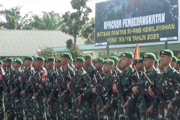 400 Prajurit TNI Yonif 133/YS ditugaskan ke perbatasan RI-Papua Nugini