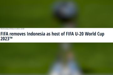 Indonesia batal menjadi tuan rumah Piala Dunia U-20