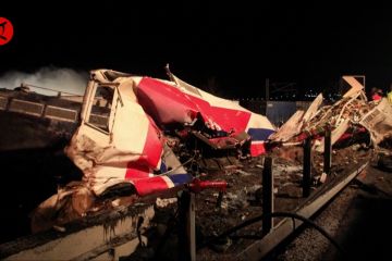 Kecelakaan kereta dahsyat tewaskan puluhan penumpang di Yunani