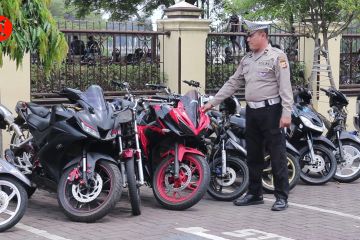 Polisi amankan 24 sepeda motor yang digunakan balap liar