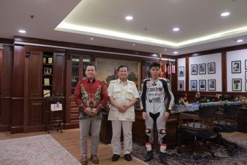 Menhan Prabowo dukung talenta muda pebalap motor Pandu Padmogani
