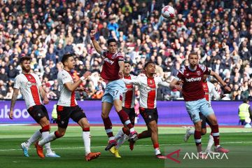 Liga Inggris : Duel papan bawah West Ham vs Southampton