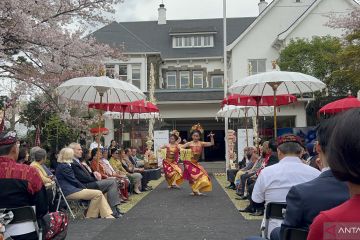 Nuansa Bali, sakura berbaur pada pameran budaya di Tokyo