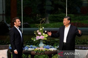 Presiden China Xi Jinping bertemu Presiden Prancis Emmanuel Macron