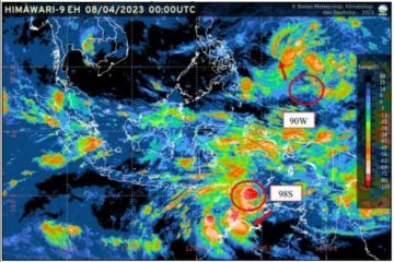 Bibit Siklon Tropis 98S terpantau di Laut Timor