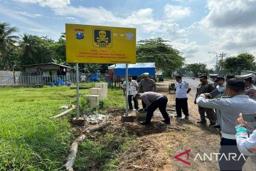 Polres Sumenep pasang papan imbauan di jalur mudik rawan kecelakaan