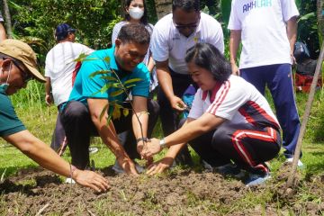 PLN bersama masyarakat Badung tanam 400 pohon sambut hari bumi