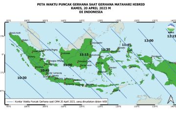 Gerhana Matahari Hibrid di Kaltim akan berlangsung 2 jam 45 menit