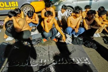 Polisi tangkap 112 remaja geng motor "Jakarta Allstar" di Pasar Minggu
