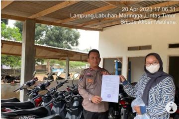120 sepeda motor pemudik Lampung Timur dititipkan ke kantor polisi