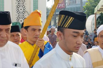 Sultan Deli XIV bangga shalat id di Masjid Raya Medan membludak