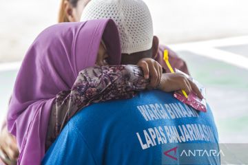 LEBARAN-Kunjungan Keluarga Di Lapas Banjarmasin Selama Idul Fitri