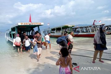 Pengunjung Trawangan meningkat saat libur Lebaran