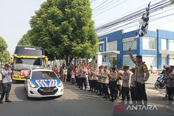 Kapolresta Banyumas lepas tujuh bus program balik gratis Lebaran 2023