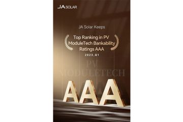 JA Solar pertahankan peringkat "AAA" dalam "PV ModuleTech bankability report"