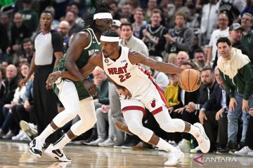 Playoff NBA : Miami Heat kalahkan Milwaukee Bucks 128-126