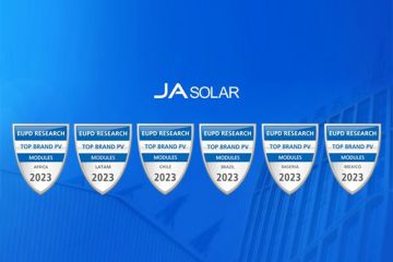JA Solar Kembali Raih Status "Top PV Brand" dari EUPD di Wilayah Amerika Latin dan Afrika