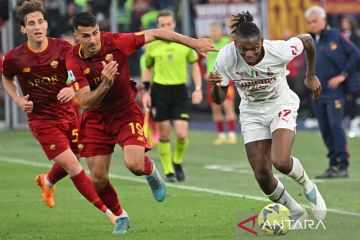 AC Milan vs AS Roma berakhir imbang lewat dua gol di masa injury time