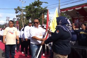 Bendera Kirab Pemilu 2024 tiba di Kota Gorontalo
