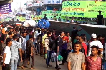 Ibu Kota Bangladesh catatkan lonjakan pemudik Idul Fitri