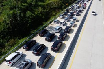 Kondisi terkini di sekitar tol Bocimi, macet sepanjang 5 km