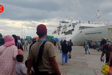 Pemudik penuhi kapasitas kapal di Pelabuhan Semayang Balikpapan