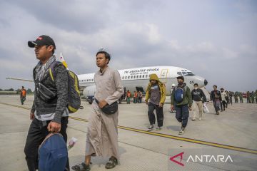 WNI dari Sudan tiba di Bandara Halim Perdanakusuma