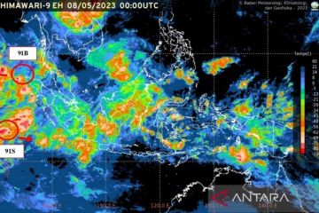 BMKG deteksi bibit siklon 91S & 91B, potensi hujan RI masih tinggi