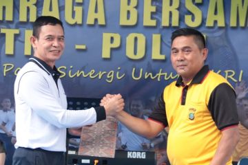 Polisi dan TNI adakan kegiatan perkuat soliditas hadapi Pemilu 2024