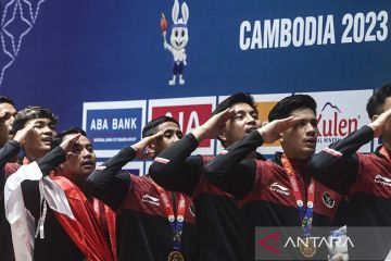 Indonesia raih emas bulu tangkis beregu putra yang ke-18 di SEA Games