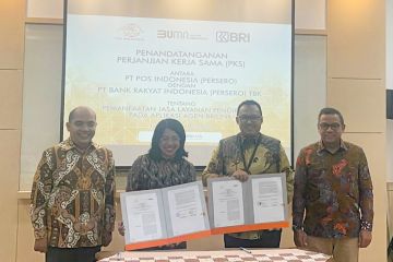 Pos Indonesia-BRI kerja sama dalam pengembangan agen