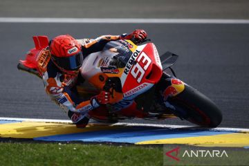 Balapan perdana setelah cedera, Marc Marquez rebut start kedua MotoGP Prancis