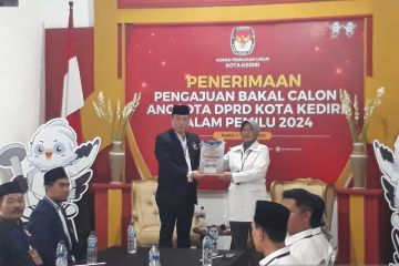 KPU Kota Kediri terima pendaftaran bakal caleg dari 15 partai