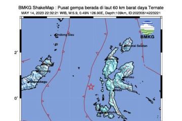 Gempa bermagnitudo 5,9 guncang Ternate