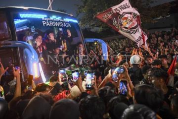 Suporter Indonesia sambut kedatangan Timnas U-22 Olahraga