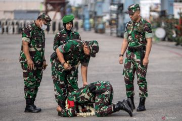 Penyambutan Satgas Pamtas Papua Nugini