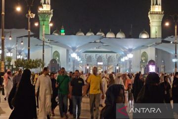 Jamaah calon haji gelombang pertama mulai Arbain di Masjid Nabawi