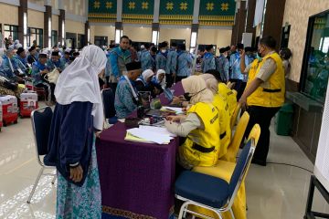 355 calon haji kloter pertama Embarkasi Palembang mulai masuk asrama