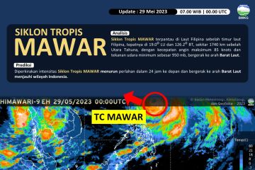 BMKG: Siklon Tropis Mawar berpotensi pengaruhi gelombang tinggi