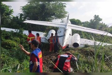 Pesawat tergelincir di Bandara Morowali Sulawesi Tengah