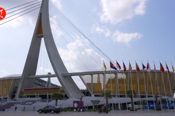 Persiapan Stadion Morodok Kamboja jelang pembukaan Sea Games 2023