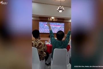 Momen bahagia Presiden saksikan kemenangan Timnas Indonesia U22