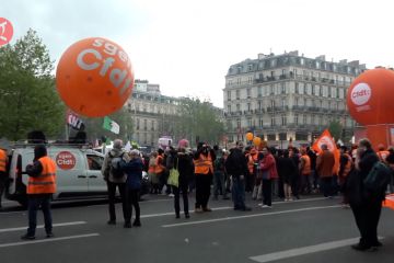 Lebih dari 780.000 orang unjuk rasa Hari Buruh di seluruh Prancis